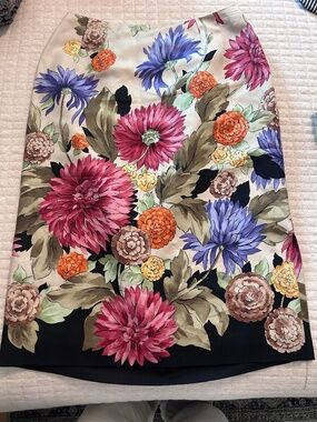 Vintage Talbots Floral Midi Skirt